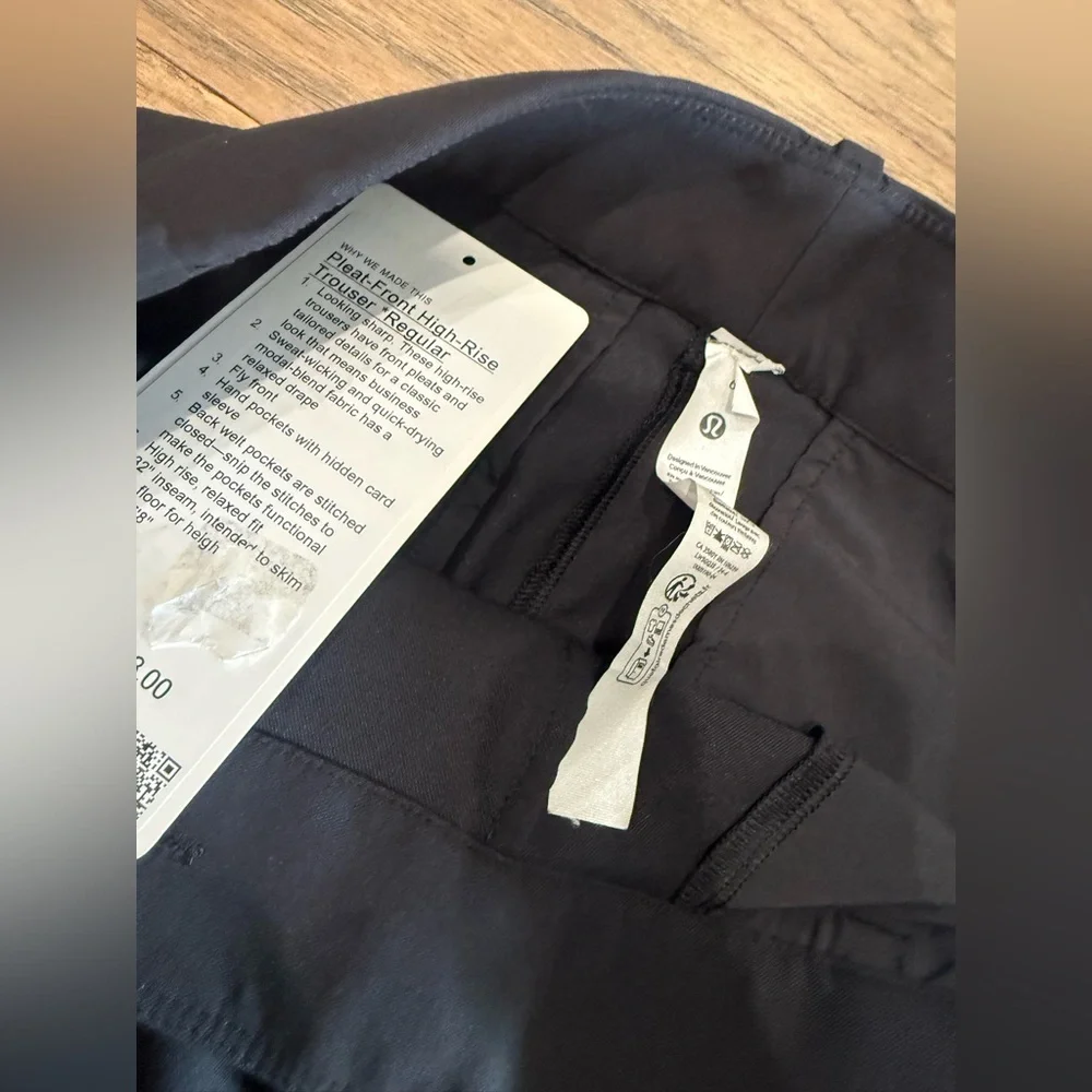 Lululemon Pleat High Rise Wide Leg Trouser pants